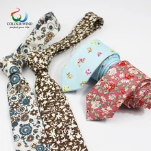 Yiyanyang хлопковый галстук для мужчин подарок маленький цветочный цветок красный синий 6 см Повседневные обтягивающие Свадебные вечерние мужские аксессуары