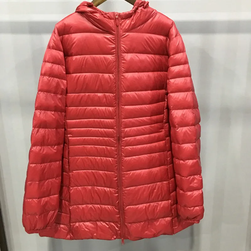 YAGENZ Oversized Thin Down Jackets Parka Winter Jacket Womens Clothes Hooded Cotton Coat 12 Colors Long Coat Plus size S-7XL 209