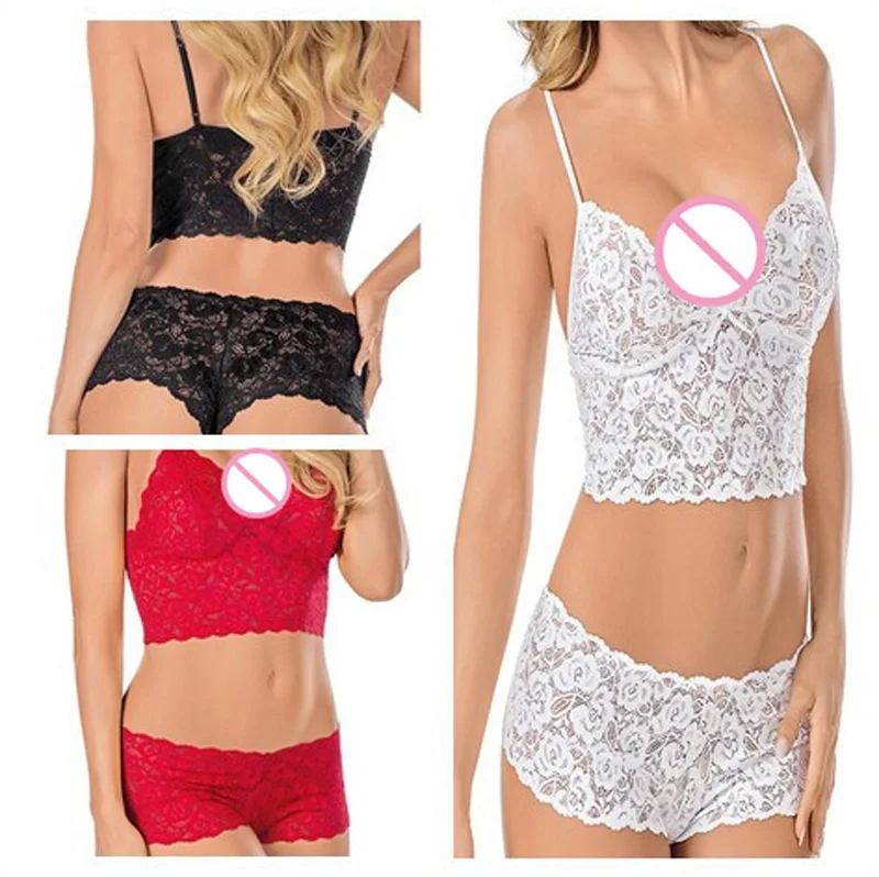 

La MaxPa Women Sexy Underwear Set Female Clothes Transparent Temptation Erotic Clothing Lace Underwear Pajamas Set Casual k793