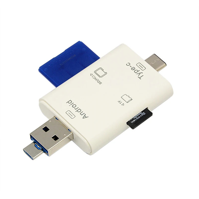 Тип-c 3 в 1 Card Reader с USB Micro USB SD Micro SD SDHC карт для macBook компьютер телефон Планшеты Android rx01