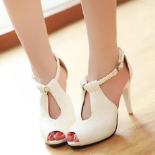Women Sandals 2015 Gladiator Shoes women Rome Sexy High heel Peep Toe Pu Leather Casual Sandalias