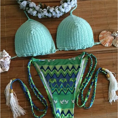 2018 Women Solid Color Two Piece Bathing Suit Swimwear Brazillian High Cut Push Up Cup Swim Suite