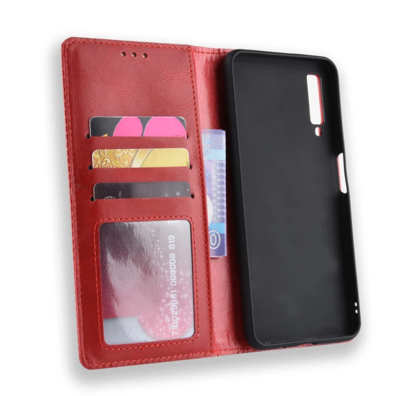 Samsung Galaxy A7 2018 A750 Retro leather flip case_93