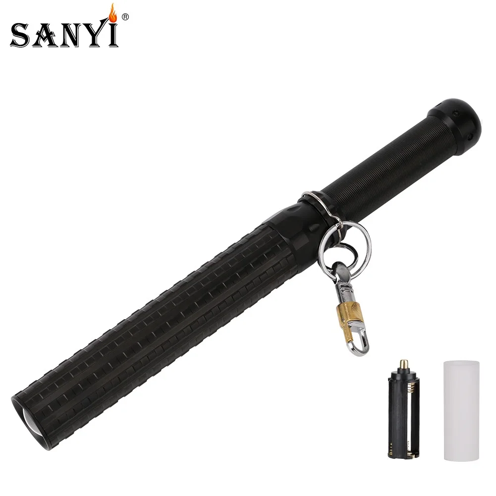 

Sanyi Baseball Bat LED Flashlight 800lm Super Bright Baton Torch Tactical Lantern Security Rescue for Emergency Self Defense
