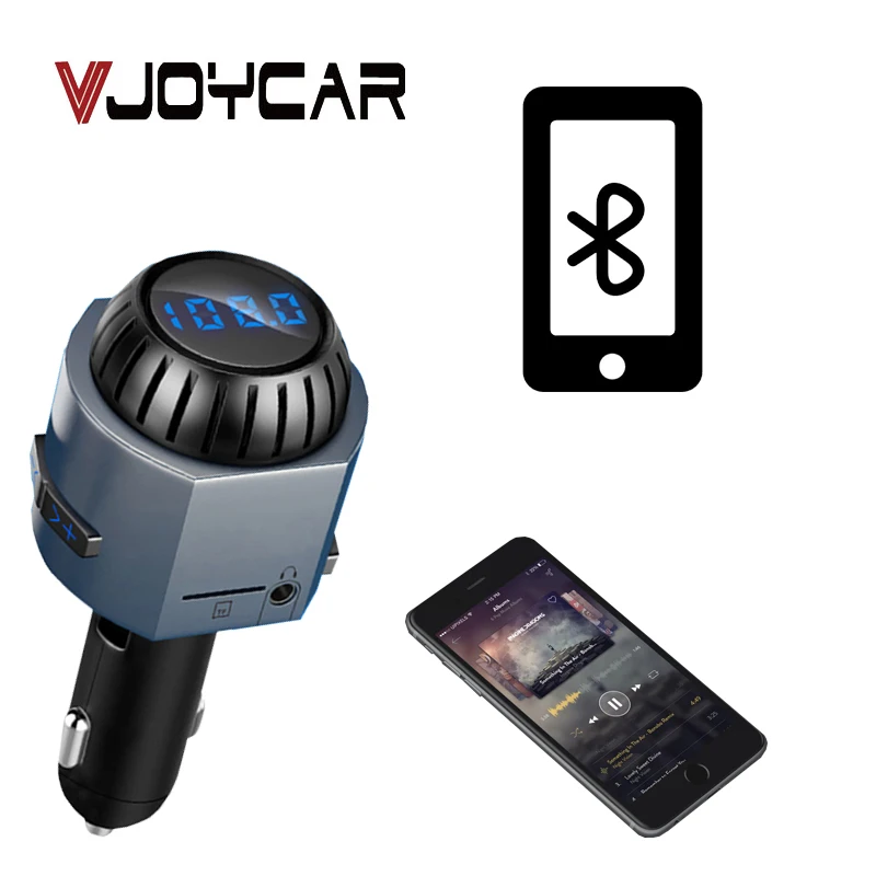 Car FM Transmitter Aux Modulator Bluetooth free Hands Car Kit USB Quick Charger Microphone Micro