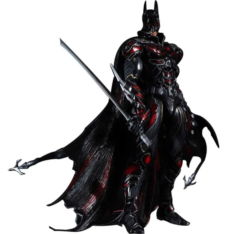 

28cm PLAY ARTS DC Comics Superhero The Dark Knight Batman KAI Batman PVC Action Figure Red Limited Ver. Collectible Model