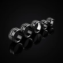5 Pcs Aria Condizionata + Audio + Funzione di Tasto Cerchio Trim Sticker Copertura Decorazione Per La Toyota Camry 2018 Auto Accessori nero