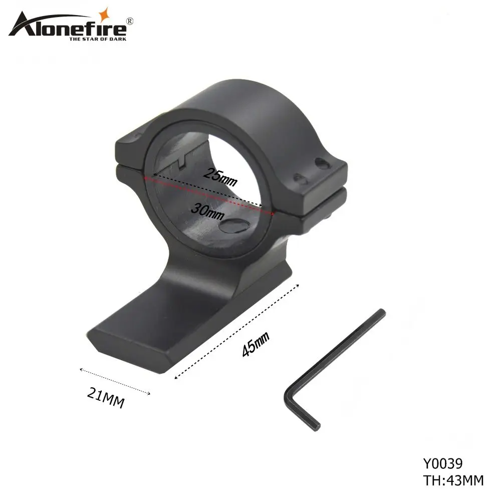 

AloneFire Y0039 Rifle Scope Mount Barrel 1"/ 25.4mm 30mm Ring Adapter w/ 20mm Scope Weaver Picatinny Rail Mount