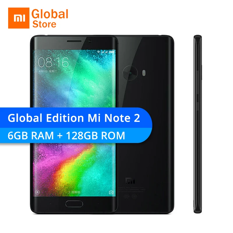 Global Edition Xiaomi Mi Note 2 6GB RAM 128GB ROM Mobile
