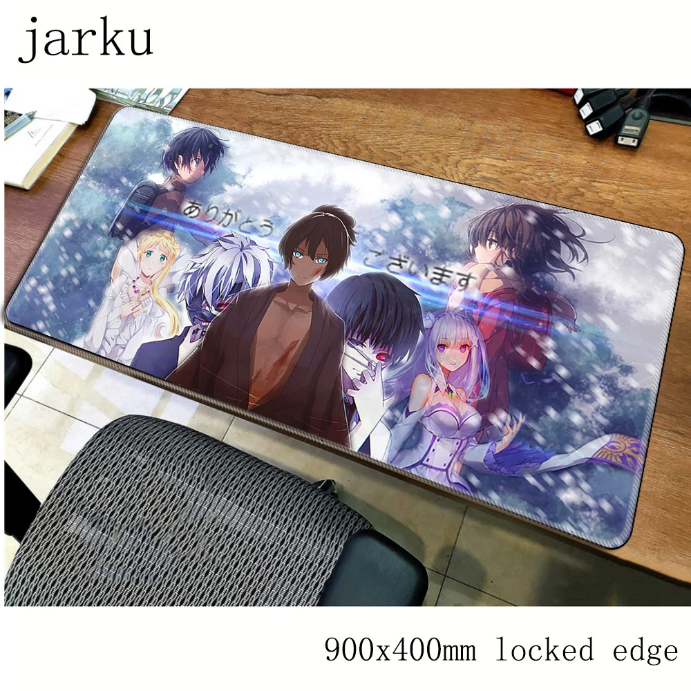 Игровой коврик для мыши re zero 900x400 мм гелевый большой игровой ноутбука подарок