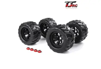 

Wheels Waterproof and wear-resistant Widened Tire for RC Monster truck Rim 4pcs + wheel nuts Size 200*120mm for 1/5 TRAXXAS X-M