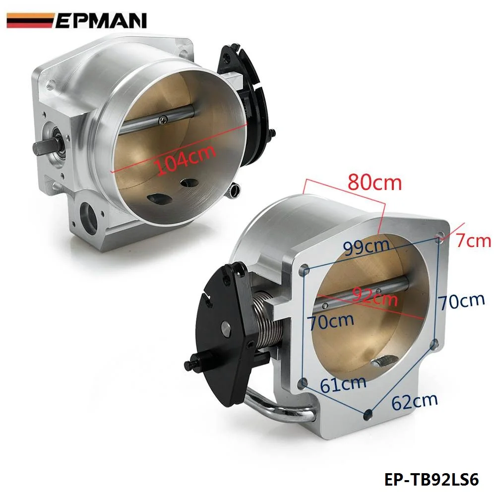 Высокий поток алюминиевый впускной коллектор 92 мм дроссельной заслонки производительность заготовки для Chevy GM GEN III LS1 LS2 LS6 EP-TB92LS6