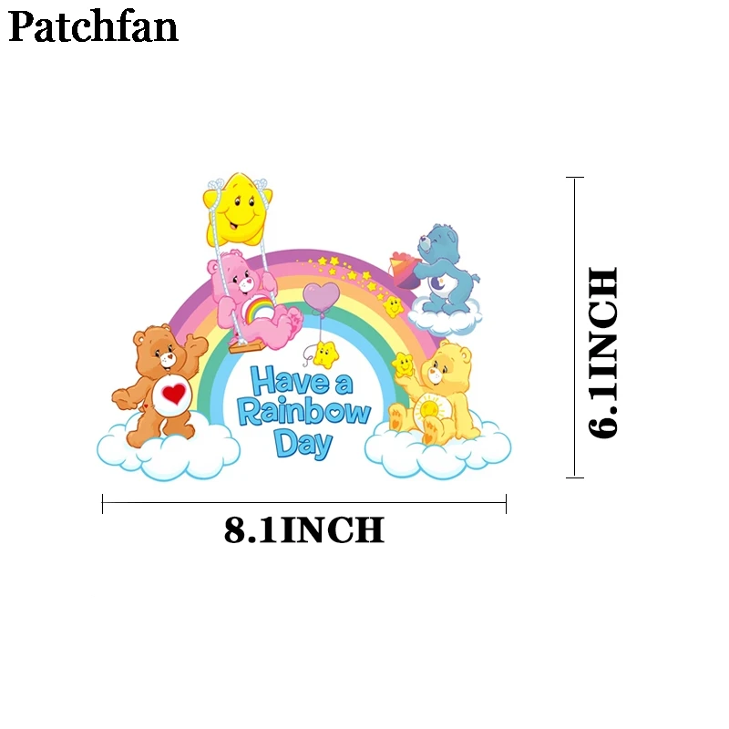 Patchfan забота о медведях термопресс наклейки утюг на патчи ручной работы нашивки на одежду куртка Футболка теплопередача A2145