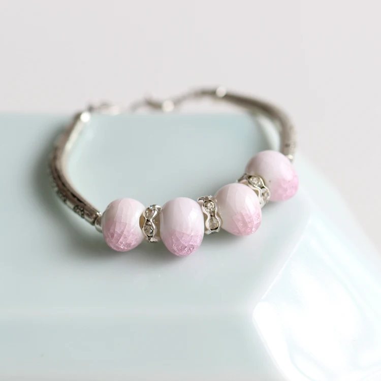 

Ice crack DIY Boho Ceramic Bracelets Beads Boho Gift drop shipping fashion bracelet