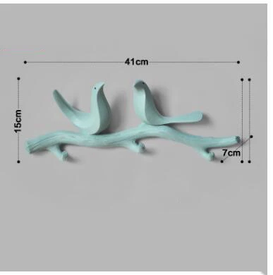 Европейский декоративный крючок для птиц из смолы, настенный крючок, украшение для крыльца, двери, пальто, крючок, держатель для ключей, вешалка для сумок, настенная наклейка, украшение для росписи - Цвет: style11