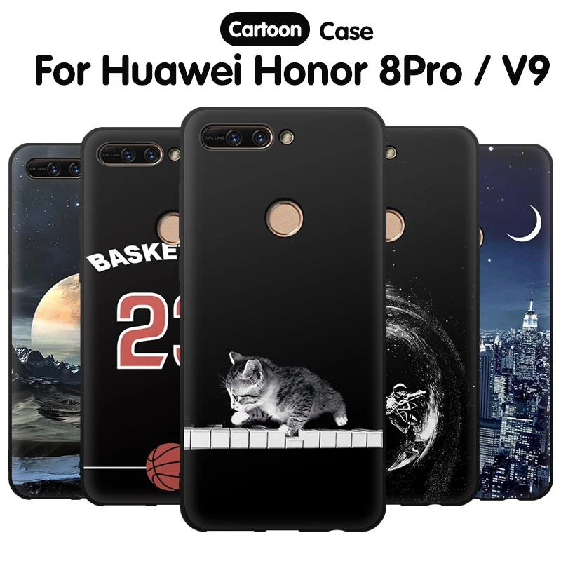 

EiiMoo Silicone Phone Case For Huawei Honor 8 Pro Cover For Huawei Honor V9 Cute Pattern Soft Funda For Honor 8 Pro Case Cover