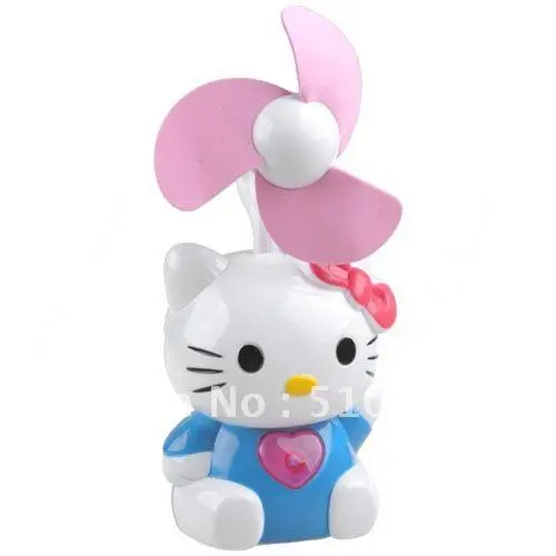 Mini Desk Fan With Hello Kitty Shaped Assorted Color 54398