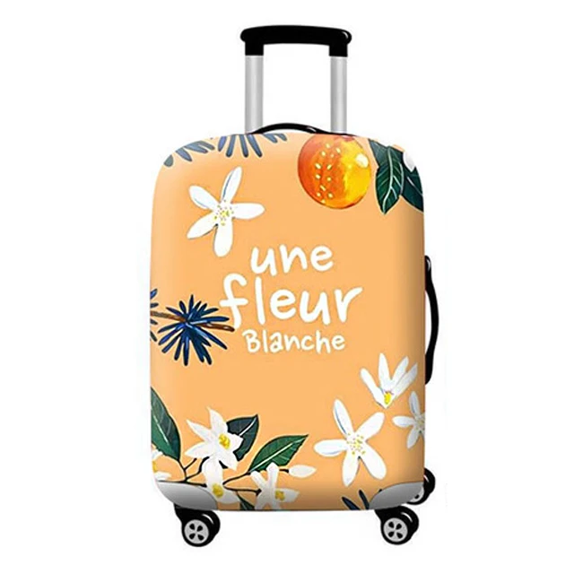 QIAQU модный уплотненный Чехол для багажа 18-32 дюймов защитный чехол для багажа эластичный пылезащитный чехол Аксессуары для путешествий - Цвет: Orange flower