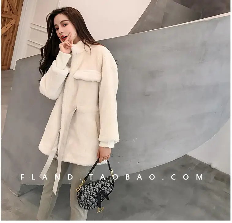 Шерстяная куртка, осенне-зимнее пальто, женская одежда, натуральное меховое пальто, уличная Корейская винтажная женская верхняя одежда из овечьей шерсти ZT3161