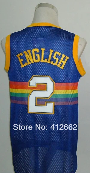 #2 Alex English Rev 30 Basketball jersey Best quality Authentic Jersey Size S--XXXL Accept Mix Order | Спорт и развлечения