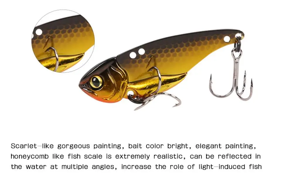 TSURINOYA металлические приманки VIB 5 г/7 г/10 г/15 г жесткая рыболовная приманка с тройным крючком, искусственная приманка для рыбалки