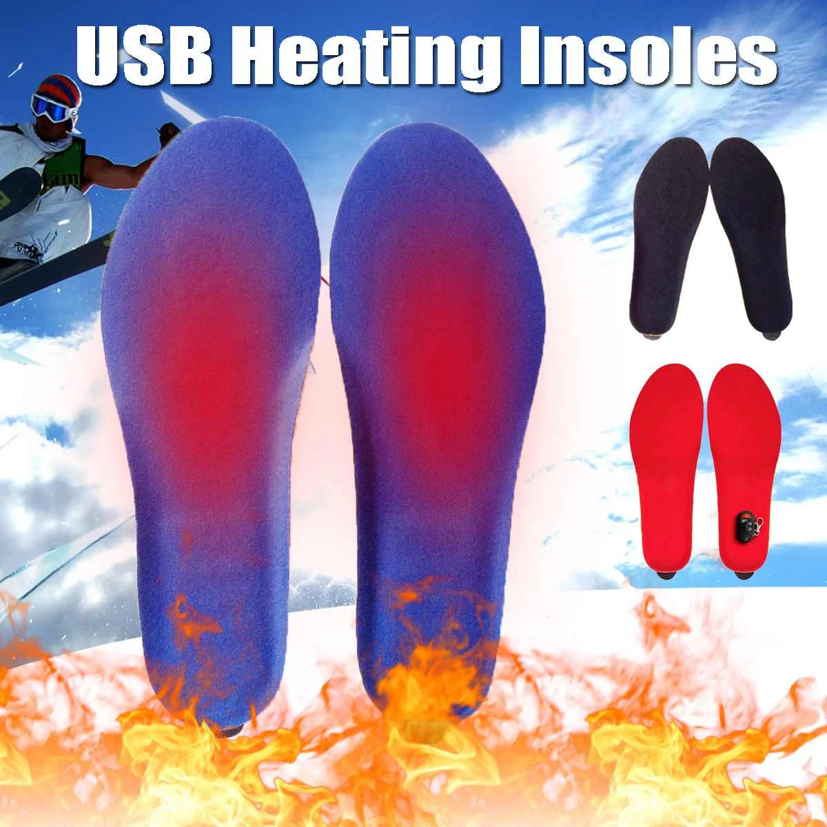 

EUR Size 36-41 1800mAH Heating Insoles Winter Remote Control Battery Powered Heating Insoles Winter Keep Warm Foot Shoes Insole