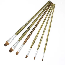 6 шт. зажимы шерсть ласки filberg артистическая Расчёска кисти для акриловых красок качество масляная Картина на холсте краски, художественные принадлежности для краски