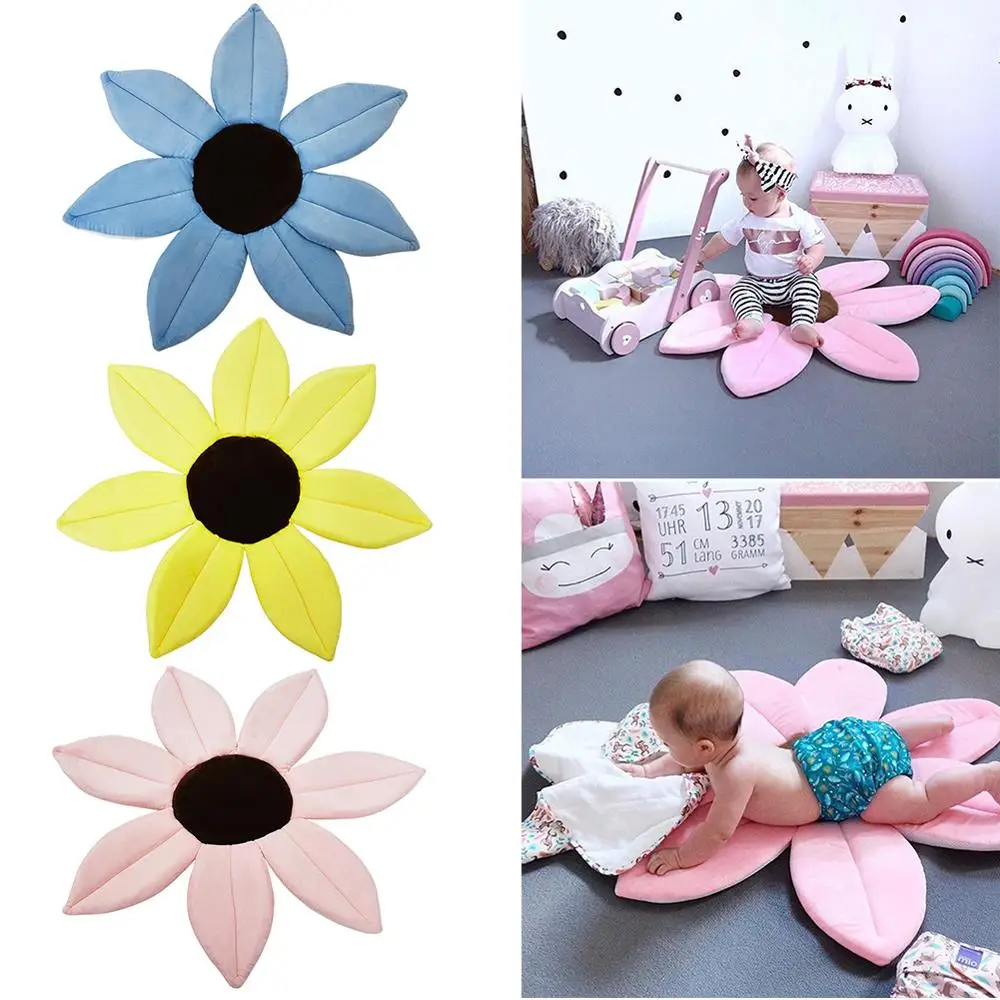 

Baby Bath Cushion Sink Bather Cute Cartoon Sunflower Soft Quick Drying Bathtub Mat for Infant Bathing Tub Seat Support