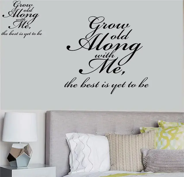 "Vieillir avec moi. Sticker Citation D'amour Mariage