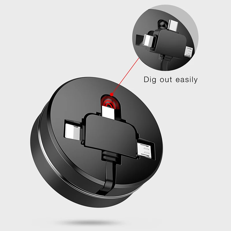 Cafele 3 в 1 Тип C Micro USB 8 Pin USB кабель для iPhone X 8 7 крест дизайн выдвижной 100 см освещение кабель для Xiaomi huawei