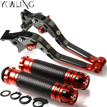 

Motorcycle Adjustable Folding Brake Clutch Levers Handlebar Hand Grips Set For Kawasaki NINJA 400R NINJA400R 2011