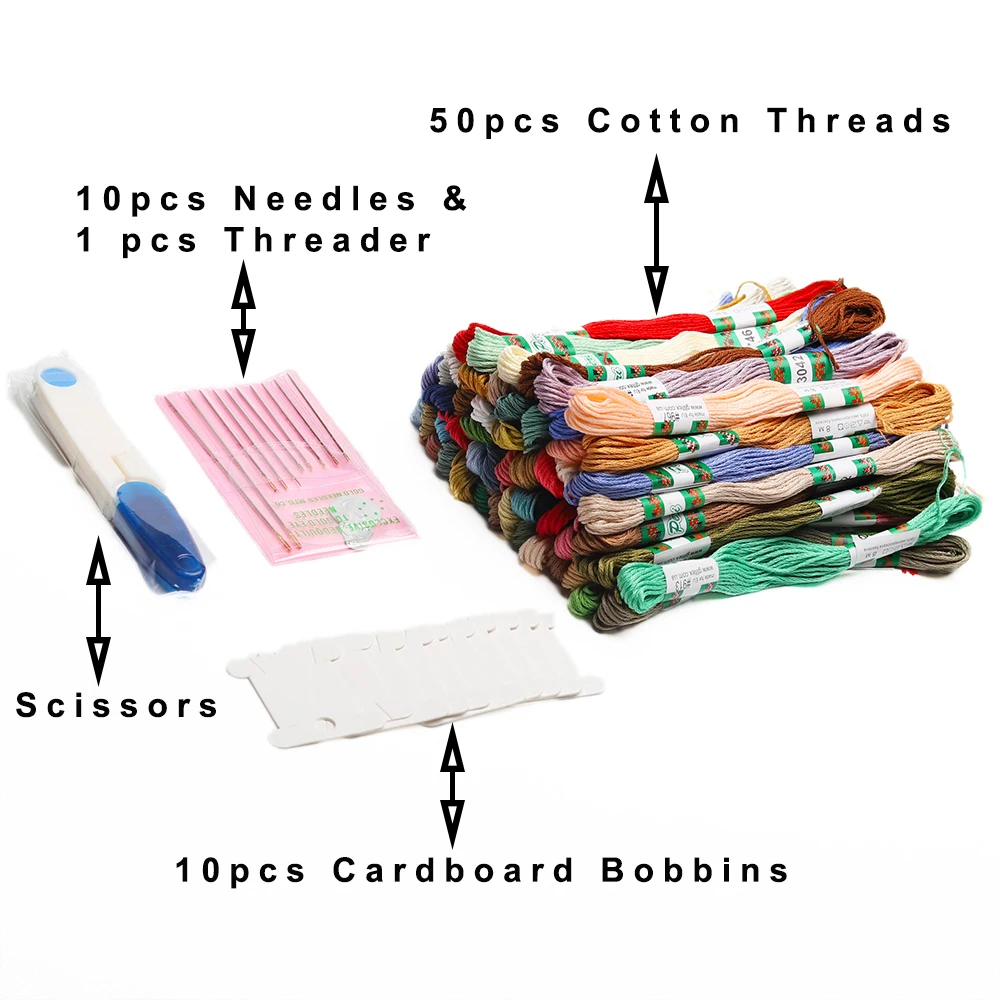 50 штук DMC цвета хлопок вышивка нить нитки для вышивки крестом с ножницами Нитевдеватель картонная катушка
