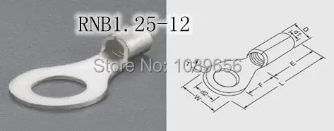 

RNB1.25-12 TO Circular Naked Terminal Cold pressed terminals 1000pcs