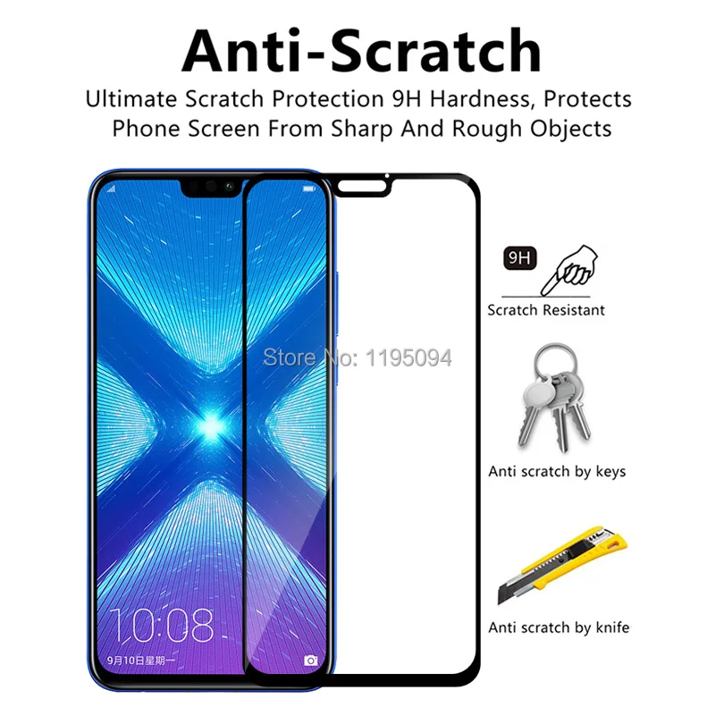 2 шт 2.5D 9 H полное покрытие из закаленного стекла для huawei Honor 8X6 5 &quotпротектор экрана
