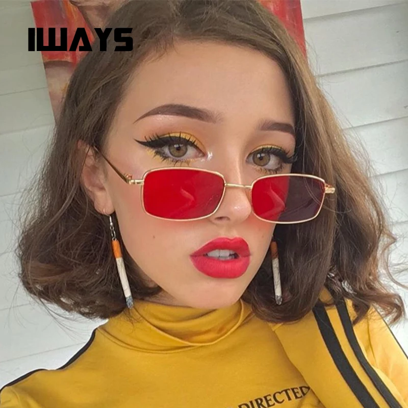 2019 Iways солнцезащитные очки зеркальные Ретро Квадратные Солнцезащитные с