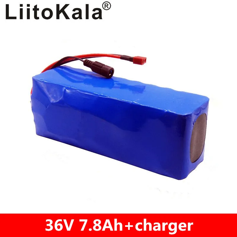 LiitoKala 36В 7.8ач 10S3P 18650 батарея recarregavel, Bicicletas modificadas, carregador de veículo elétrico 36 V protecau PCB