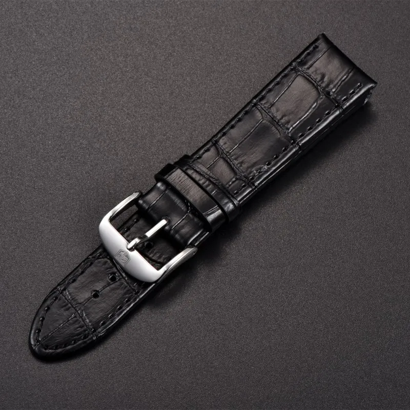Benyar оригинальная натуральная кожа ремешок для мужчин Ремешки для наручных часов коричневый черный ремень 22 мм