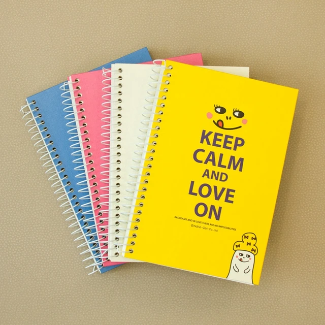 hardcover spiral notebook cute
