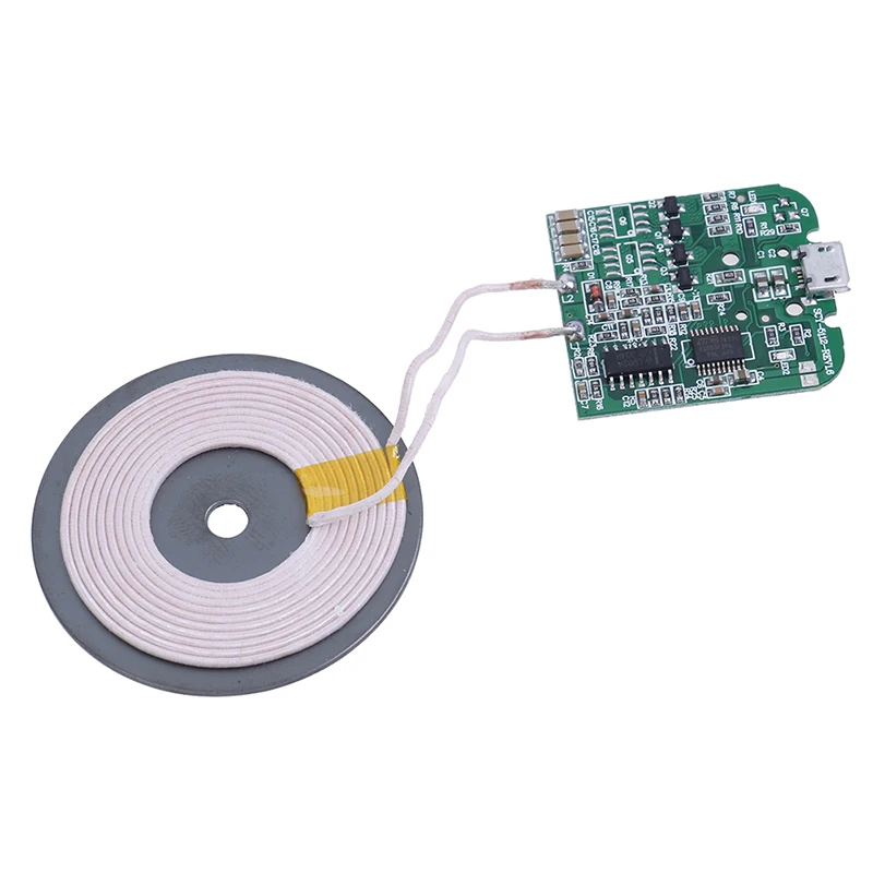 DC 5V Qi Standard Wireless Phone Charger PCBA Circuit Board With Coil Charging Micro USB DIY For Smartphones | Мобильные телефоны и