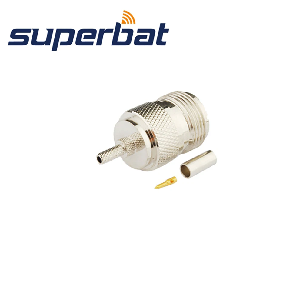 UHF Crimp Female RF Coaxial Connector for Communication Electronics
