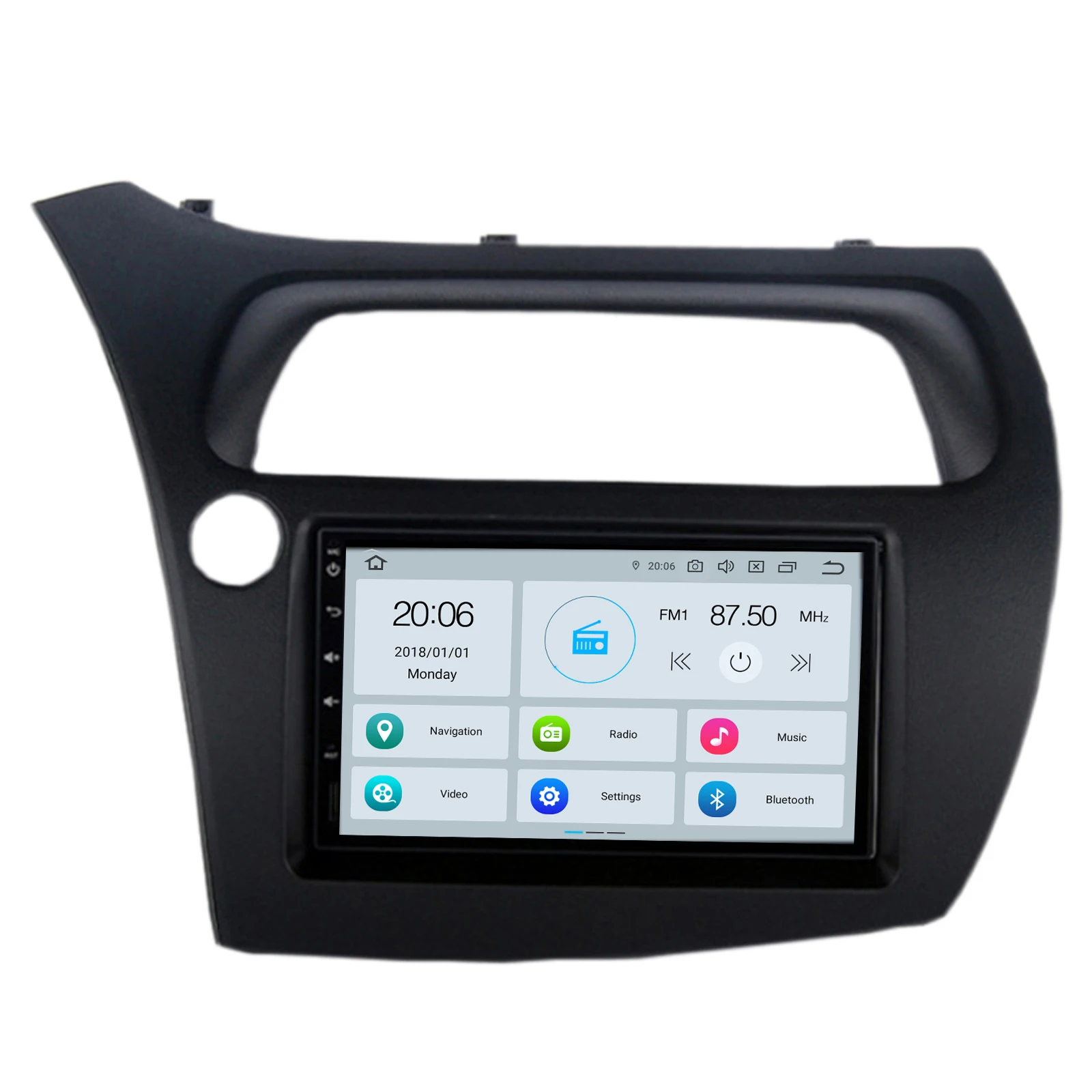 Excellent COIKA 7" Android 9.0 System 4+64G RAM Car GPS Navi Receiver For Honda Civic Multimedia Radio Stereo WIFI Google SWC Double DIN 3