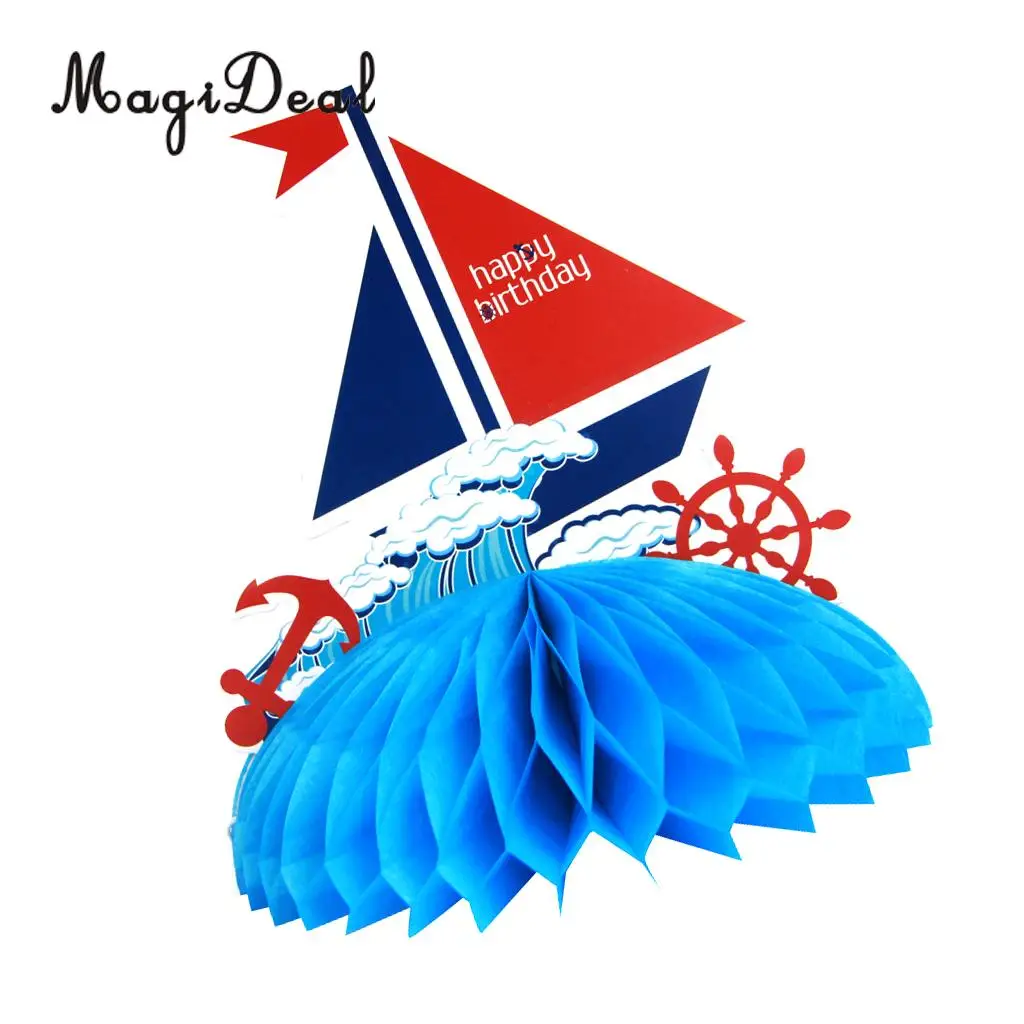 Birthday Table Centerpiece Honeycomb Balls Match Ocean Wind Baby Shower Birthday Party Tableware Decorations