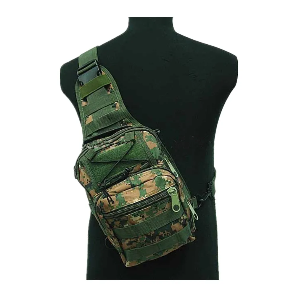 Тактический Молл Утилита Шестерни плеча Sling Bag OD камуфляж Woodland Цифровой Лесной BK CB ACU S спортивная сумка