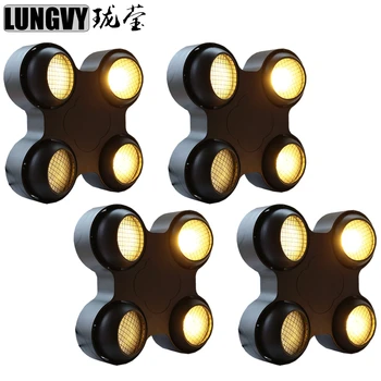 

Free Shipping 4pcs/lot Flight Case Packing Bright Dream 4x100w Warm White Cob Led Stage Light Dmx Dj Lighting