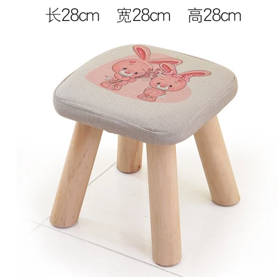 Луи мода небольшой стул твердой древесины диван ткань квадратный тип гриба короткие творческой носить обувь - Цвет: G9