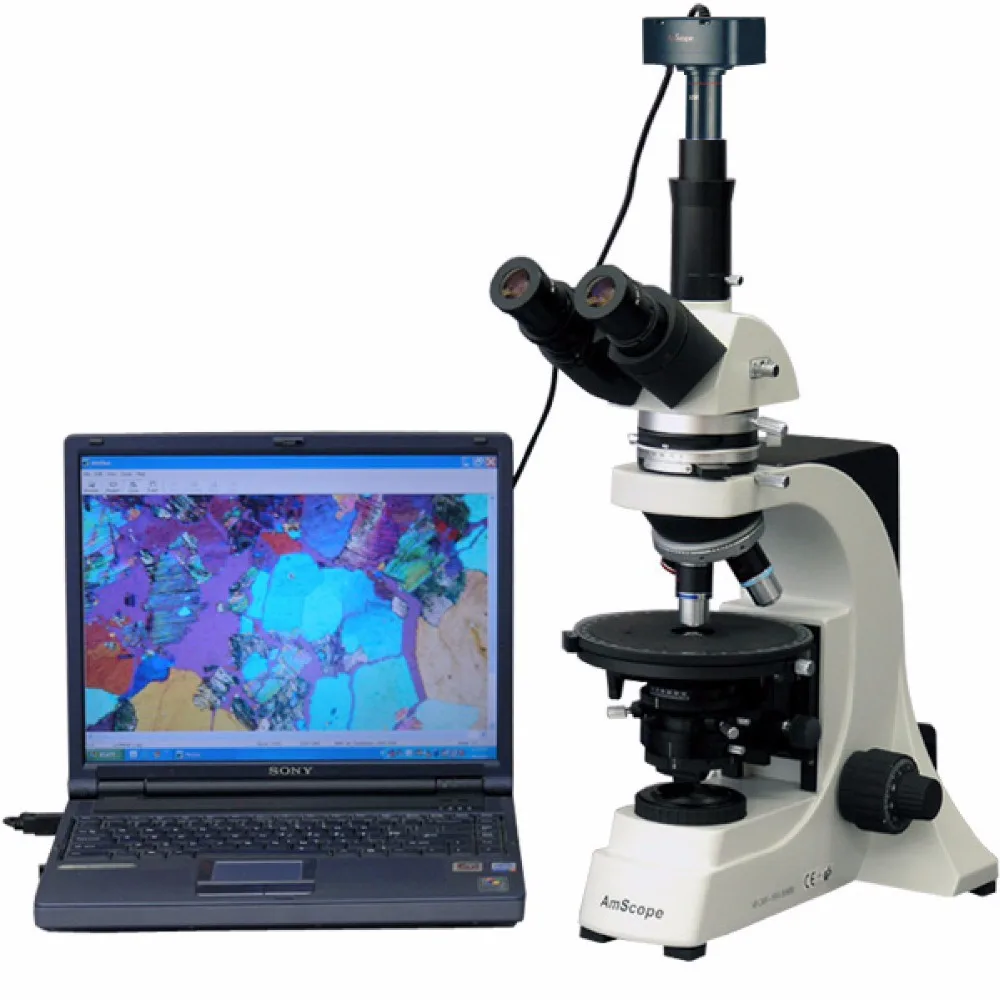 Infinity Polarizing Microscope--AmScope Supplies 40X-1200X Infinity Polarizing Microscope + 10MP Camera Infinity Polarizing Microscope--AmScope Supplies 40X-1200X Infinity Polarizing Microscope + 10MP Camera