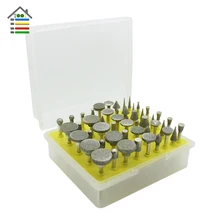 50pc Diamond Coated Head Point Burr Grinding Bit Set For DREMEL Accessories Rotary Tools 1/8 inch 120 Grit