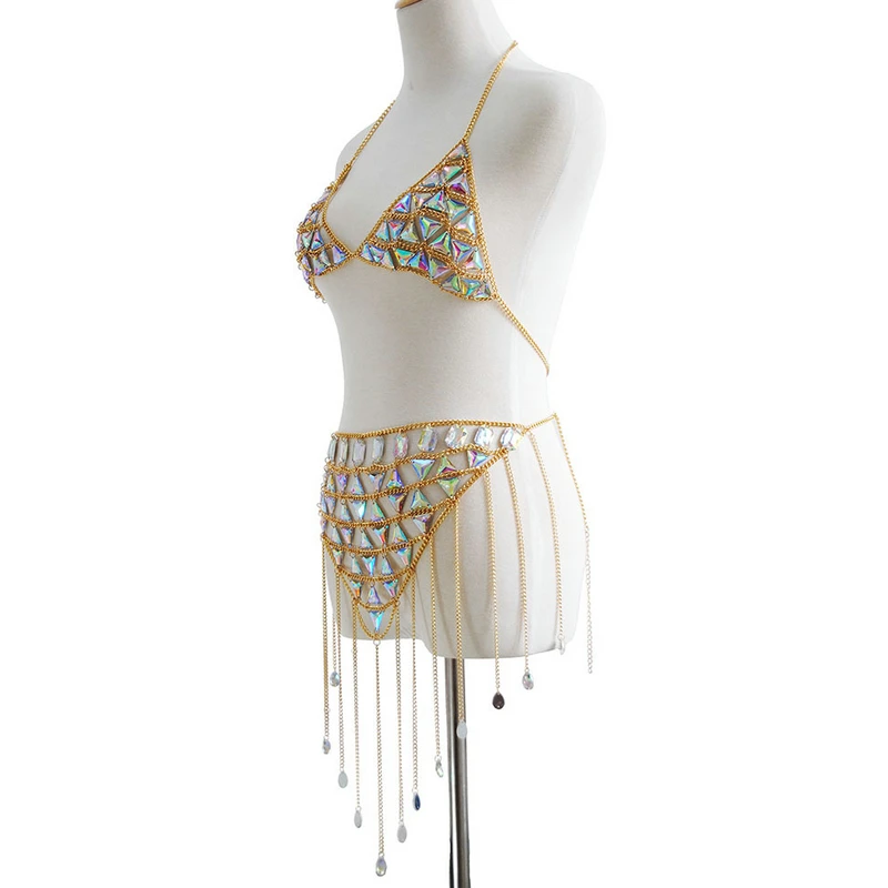 Strass corrente do corpo das mulheres 2020