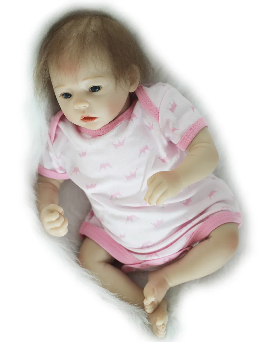 22 дюймов kawaii 55 дюймов силиконовые куклы reborn кукла-реборн новорожденный дети реалистичные дети игрушки для подарка на день рождения