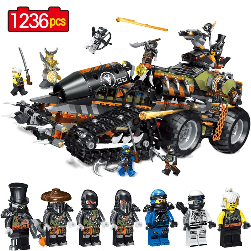 

New Ninjagoed Series Building Blocks Bricks Legoing 70654 Dieselnaut Heavy dragon truck Set Kids Toys As Christmas Gifts